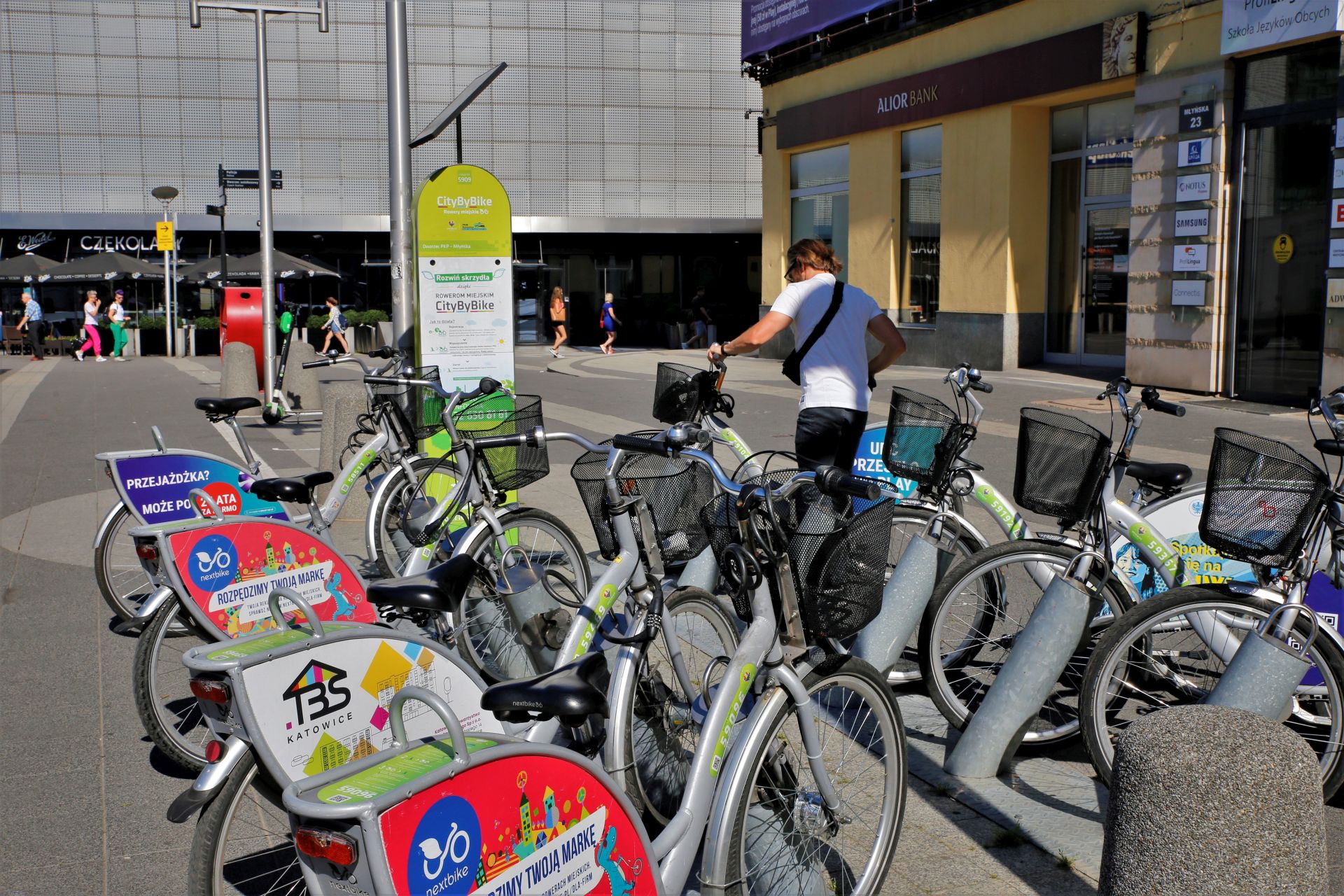 Fot. Dariusz Czapla. Katowice uruchomiły kolejne stacje wypożyczania rowerów miejskich
