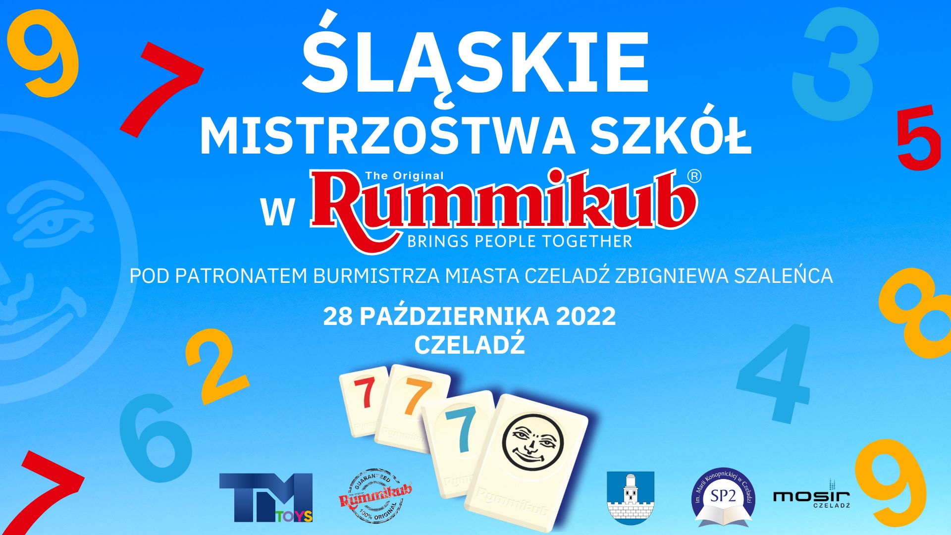 plakat Śląskie Mistrzostwa szkół podstawowych i ponadpodstawowych w Rummikub