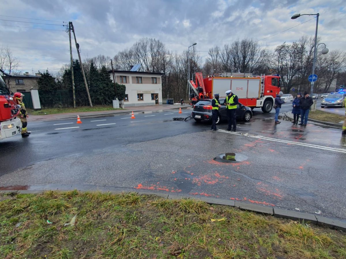 straż pożarna wypadek w Katowicach