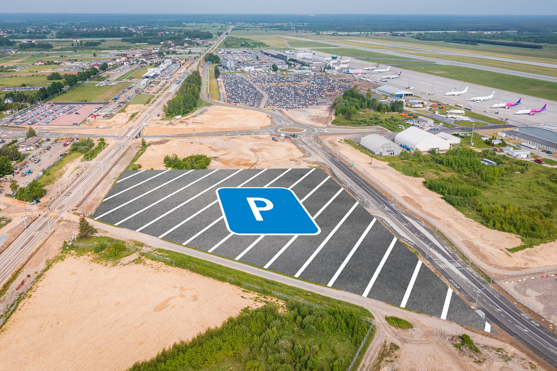 nowy parking w Katowice Airport