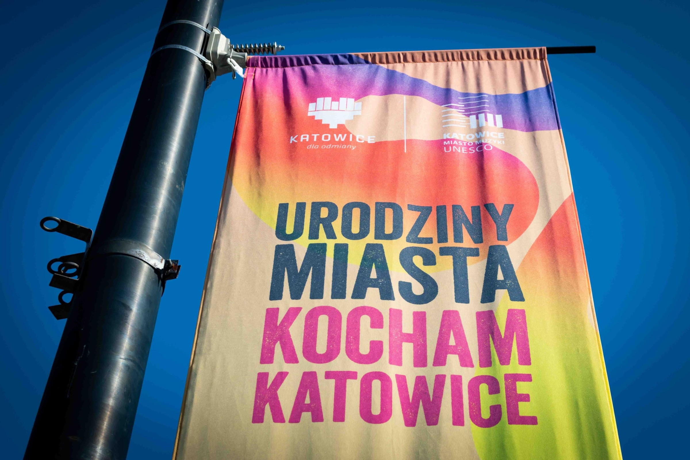 plakat urodzinowy Katowic - Kocham Katowice