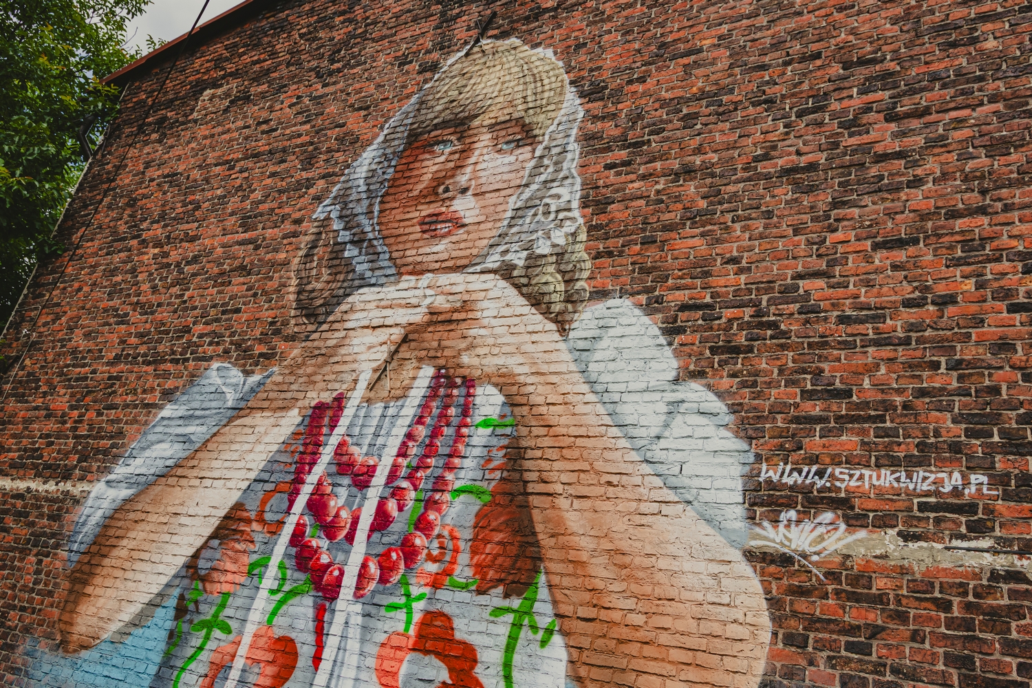 Katowice: Mural Hanusi Wielkiej przy ul. Strzelców Bytomskich. Sztuka inspirowana folklorem i historią kobiet [Zdjęcia]