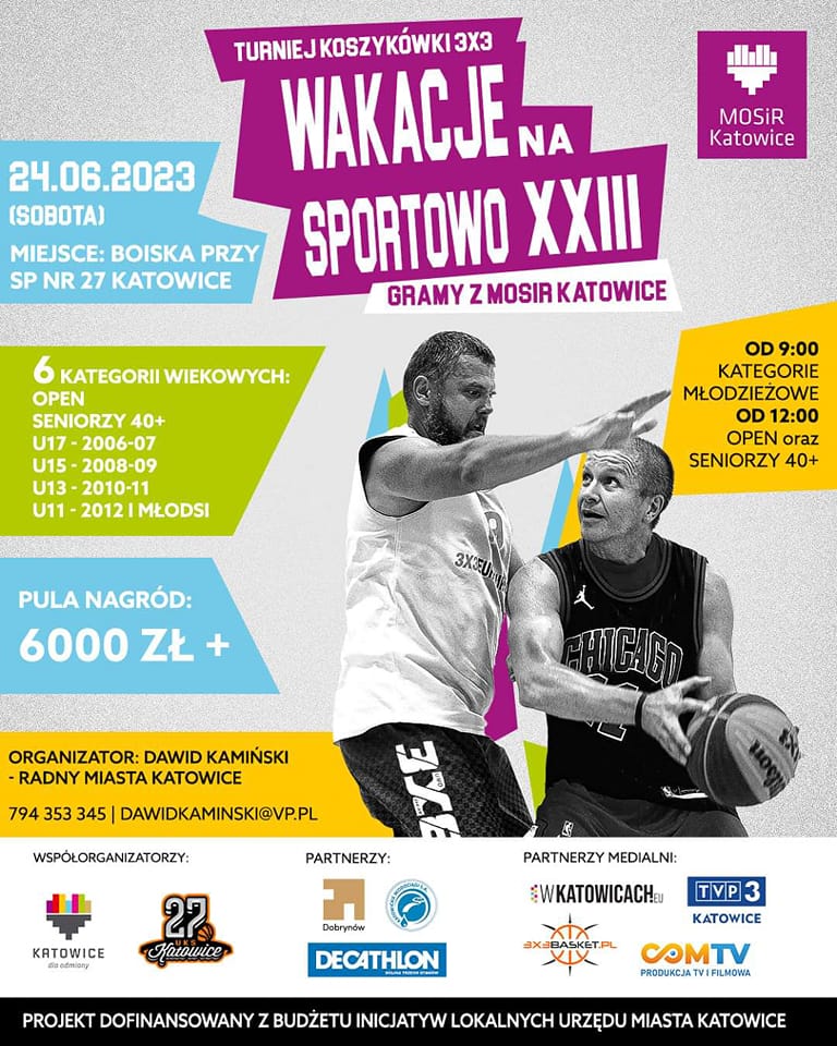 plakat Wakacje na Sportowo w Katowicach