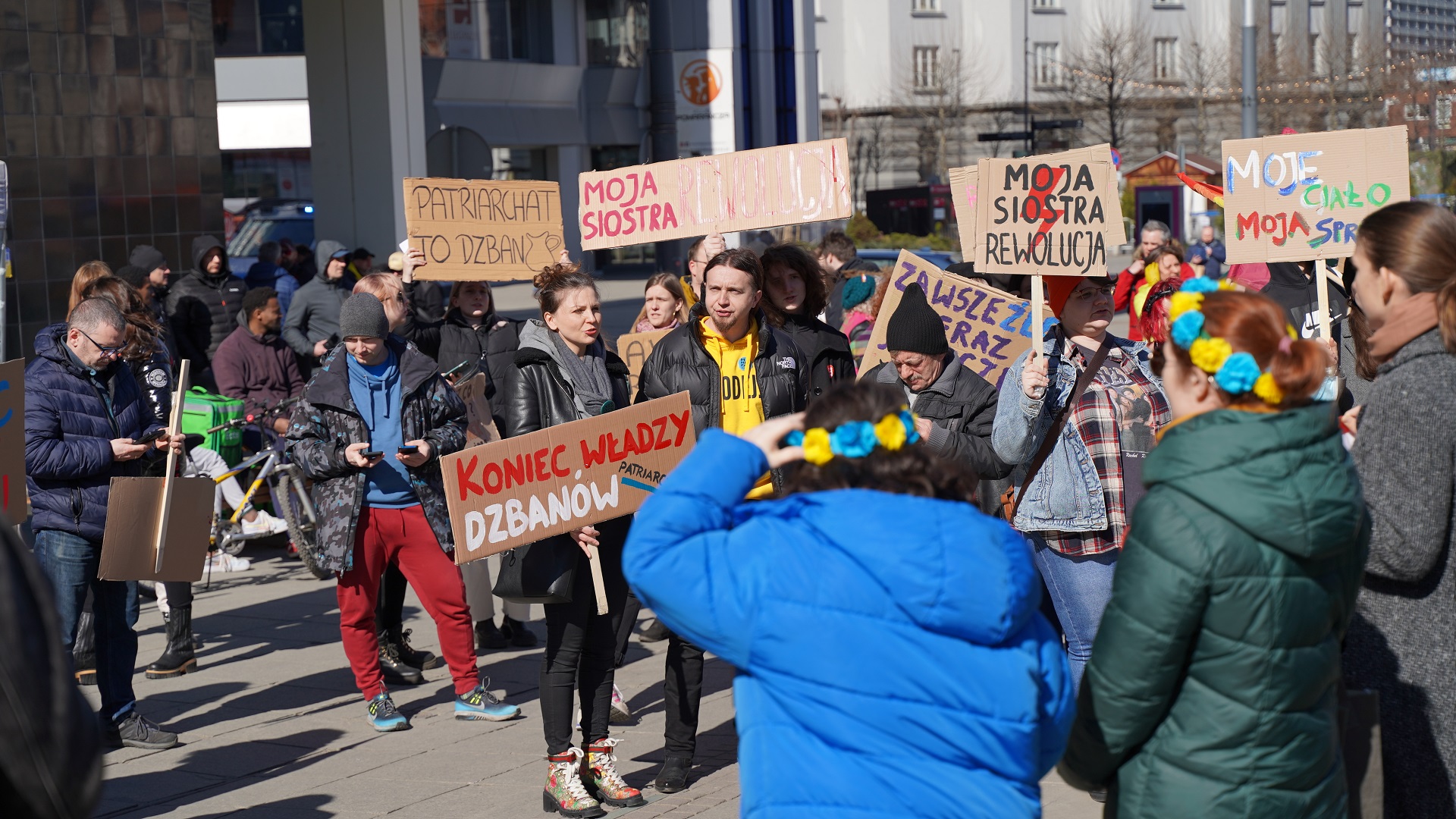 Olga Krzyżyk/WKatowicach.eu. Protest na Placu Kwiatowym w Katowicach