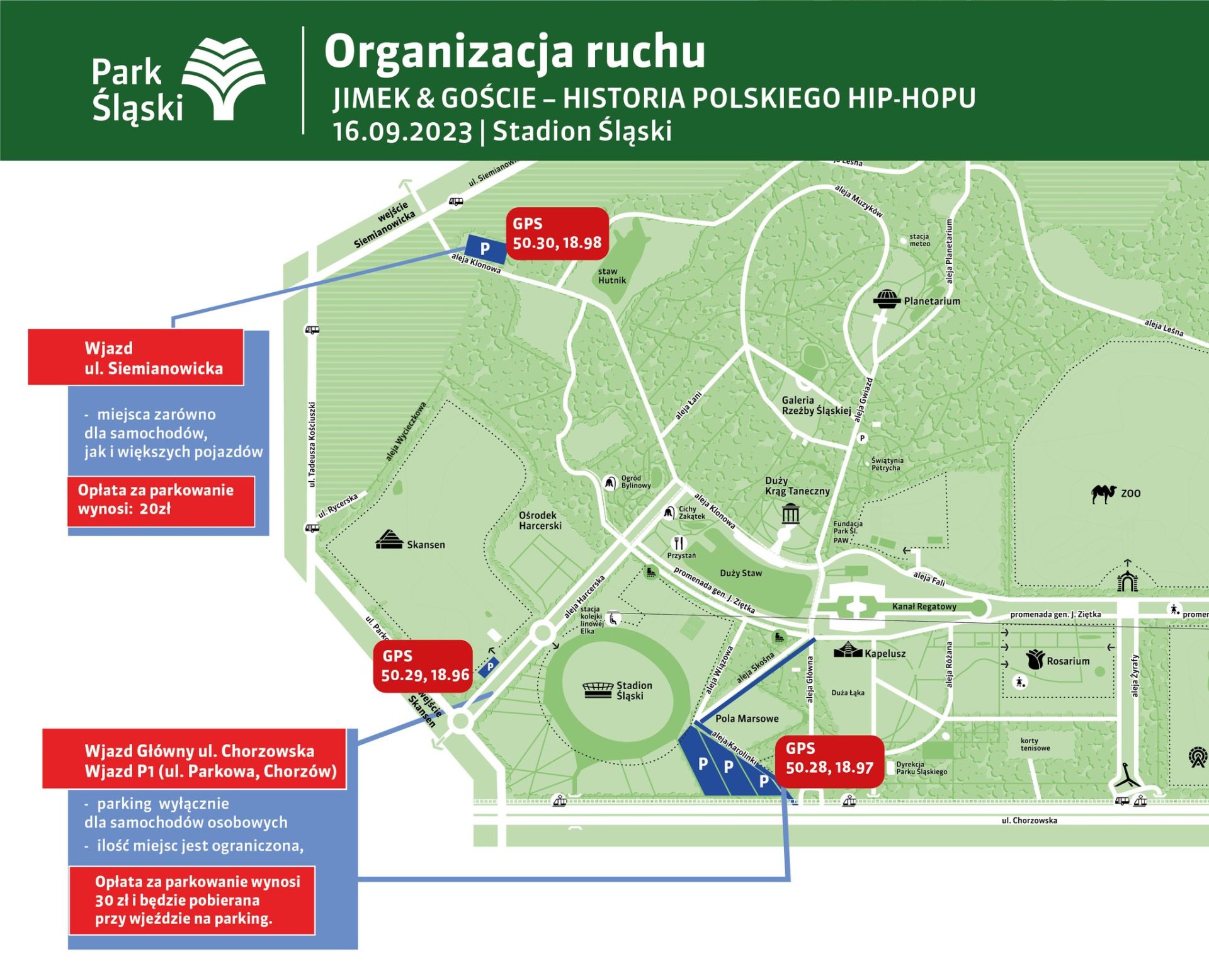 Infografika Park Śląski
